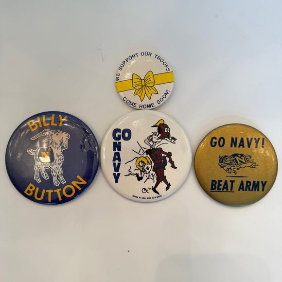 Vtg Lot U S Naval Academy Football Pin Buttons Army Notre Dame Vanderbilt Tulane - Picture 5 of 5